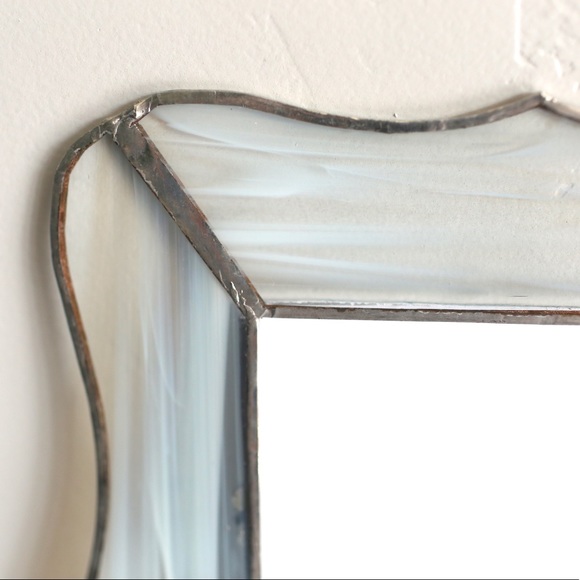 Silver, blue scalloped 5x7 picture frame - Picture 3 of 6